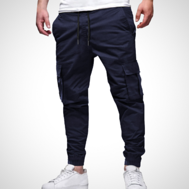 Herren Cargohose mit Kordelzug und elastischen Knöchelbündchen