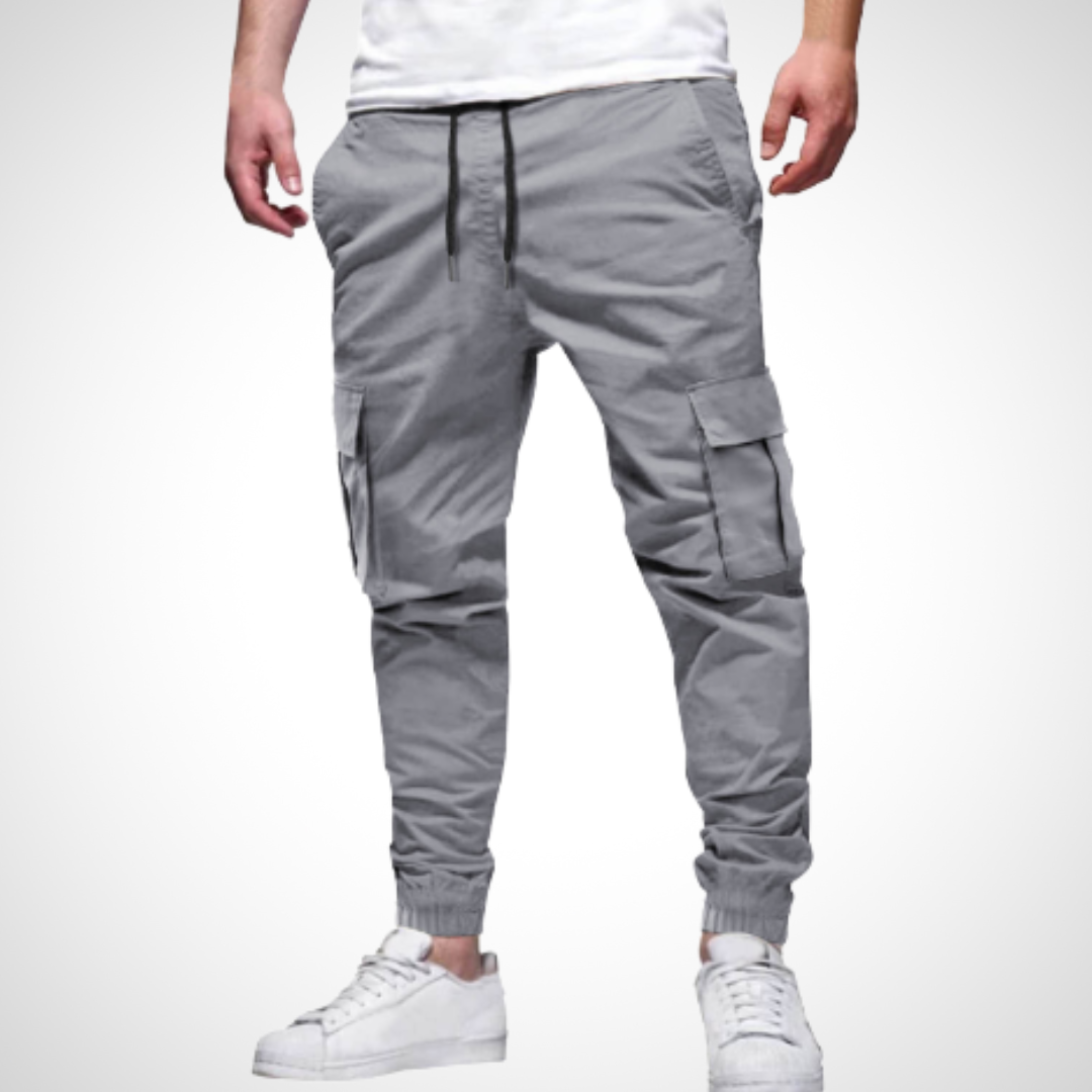 Herren Cargohose mit Kordelzug und elastischen Knöchelbündchen