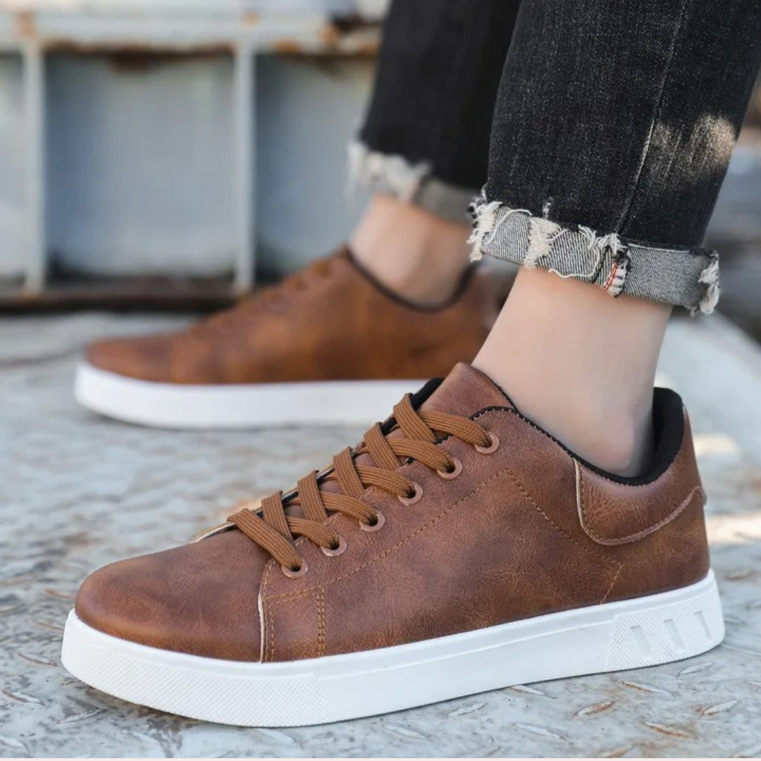 Herren Halbschuhe mit Schnürung und Gemusterter Außensohle