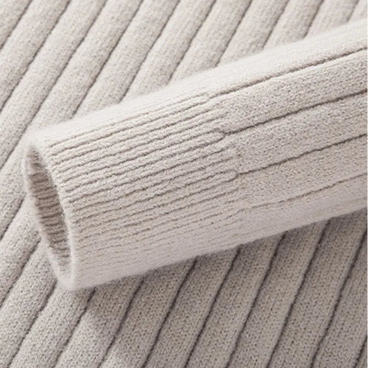 Herren Half-Zip-Pullover mit langen Ärmeln und Stehkragen