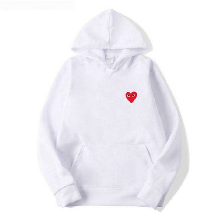Herren Langarm-Hoodie mit Herz-Patch und Kängurutasche