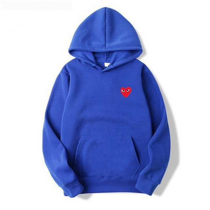 Herren Langarm-Hoodie mit Herz-Patch und Kängurutasche