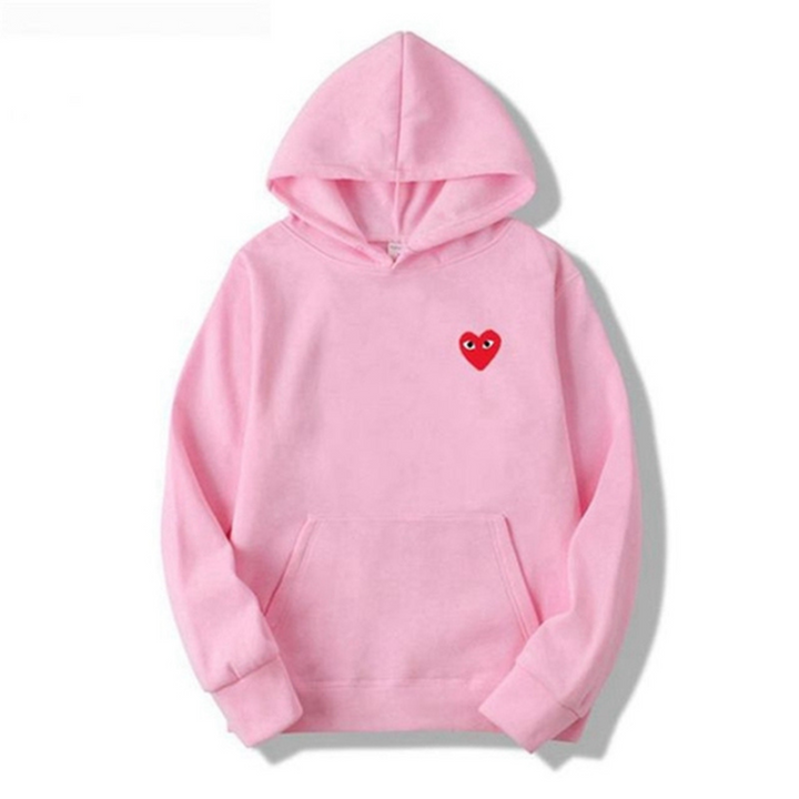 Herren Langarm-Hoodie mit Herz-Patch und Kängurutasche