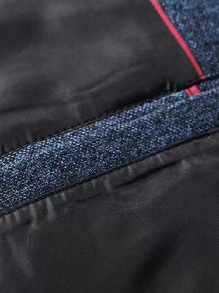 Herren Langarmblazer mit Knopfleiste und Taschen