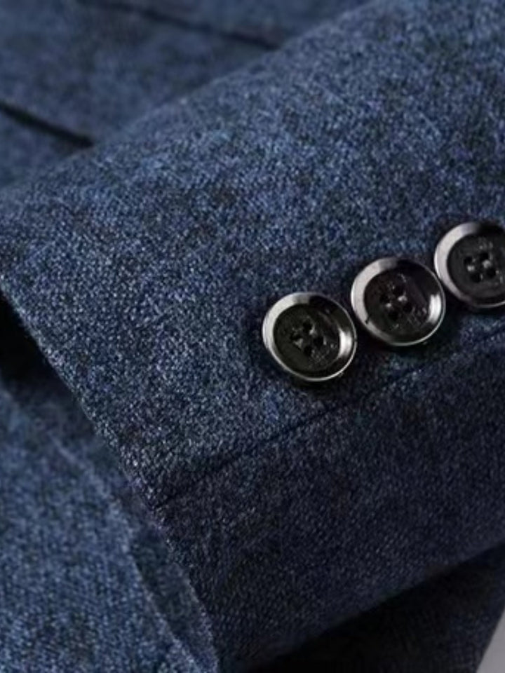 Herren Langarmblazer mit Knopfleiste und Taschen