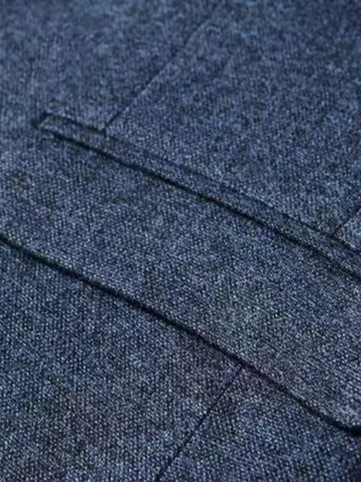 Herren Langarmblazer mit Knopfleiste und Taschen