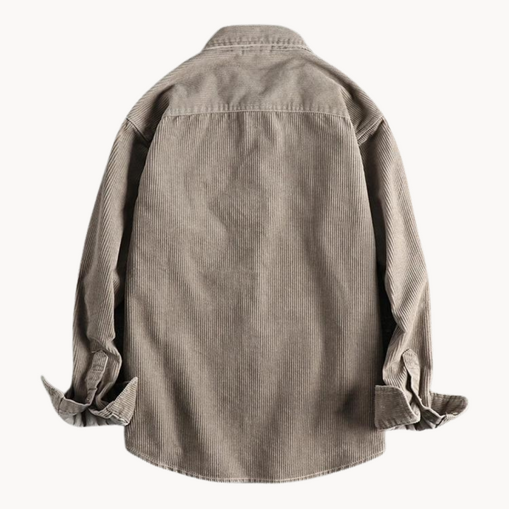Herren Langarmhemd mit spitzem Kragen und Brusttasche