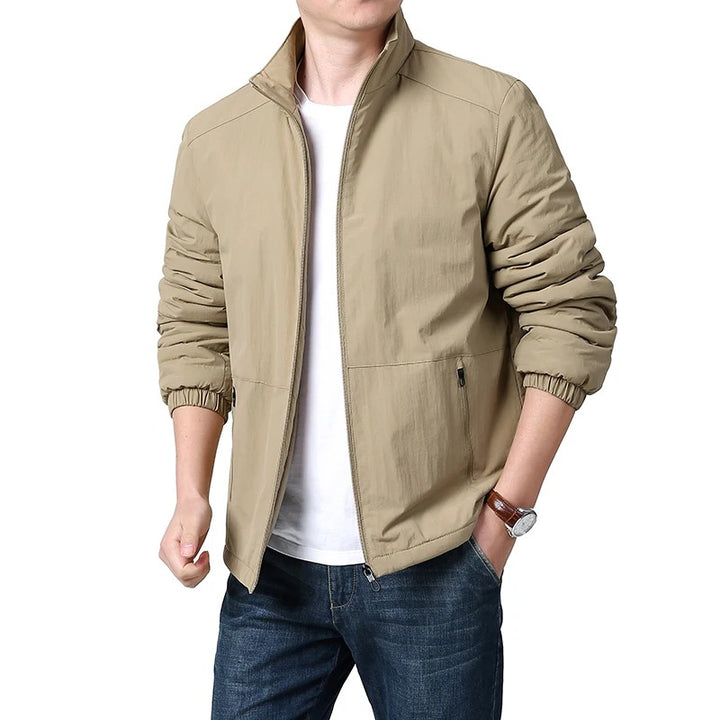 Herren-Langarmjacke mit Reißverschluss und Seitlichen Reißverschlusstaschen