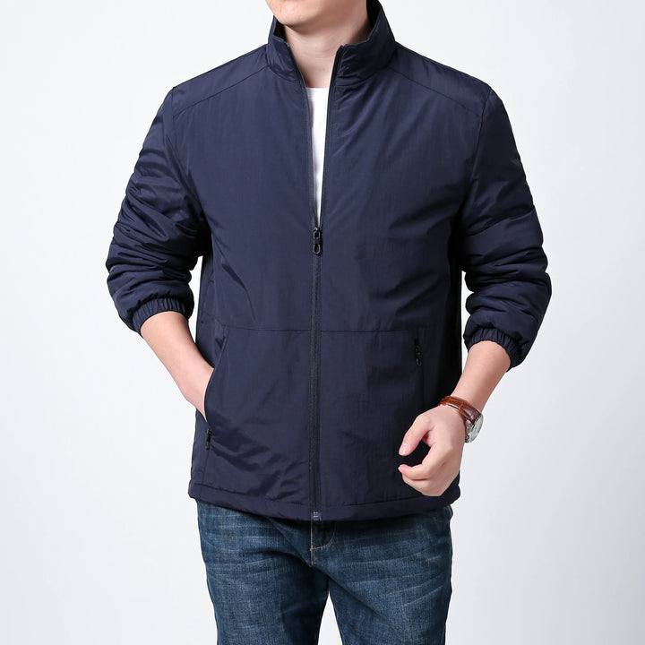 Herren-Langarmjacke mit Reißverschluss und Seitlichen Reißverschlusstaschen