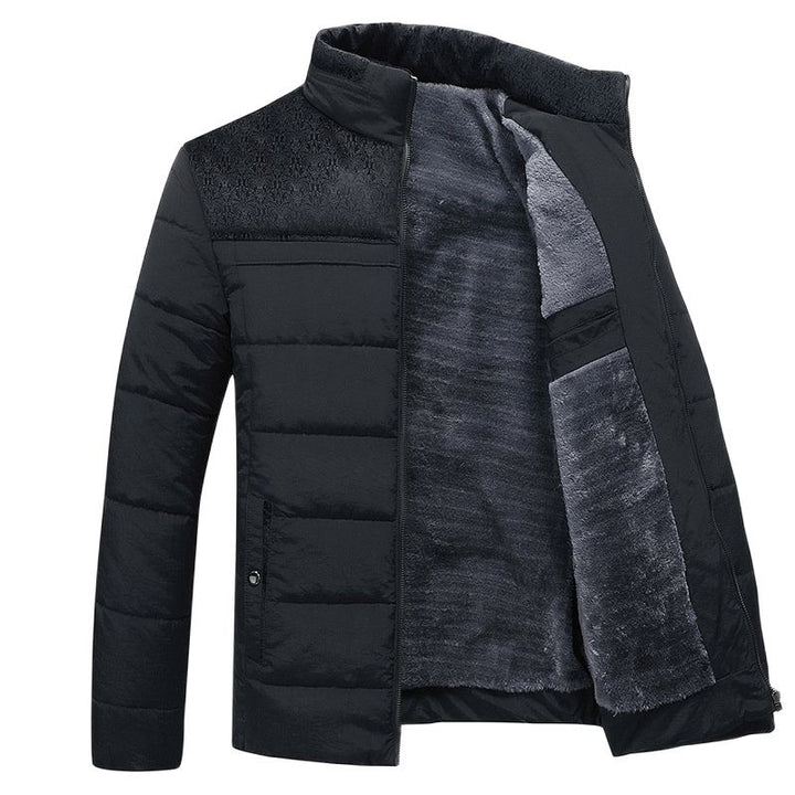 Herren Langarmjacke mit Stehkragen und Seitlichen Reißverschlusstaschen