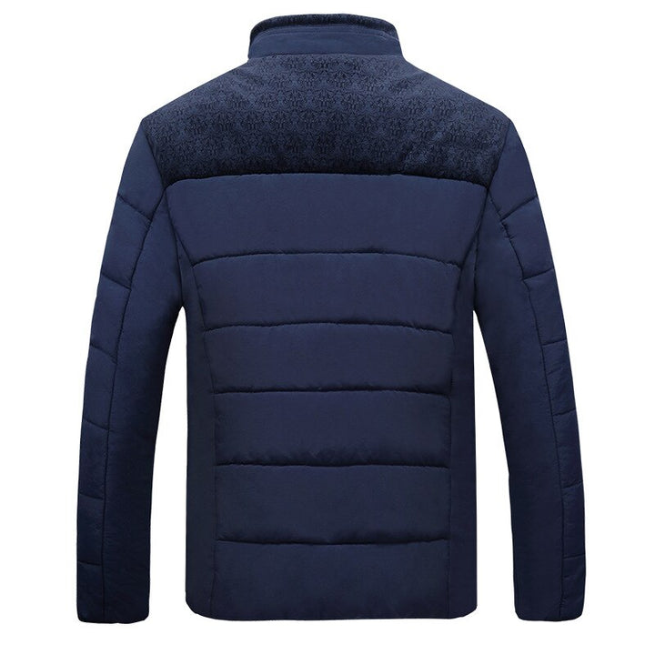 Herren Langarmjacke mit Stehkragen und Seitlichen Reißverschlusstaschen