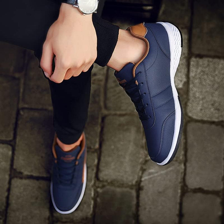 Herren Schnür-Sneaker mit Rundkappe und Strukturierter Laufsohle