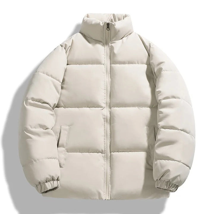 Herren Steppjacke mit Stehkragen Reißverschluss und Leistentaschen