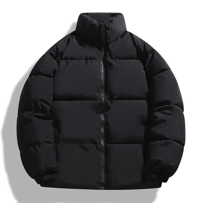 Herren Steppjacke mit Stehkragen Reißverschluss und Leistentaschen