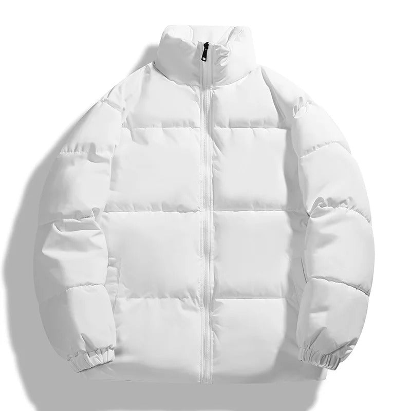 Herren Steppjacke mit Stehkragen Reißverschluss und Leistentaschen