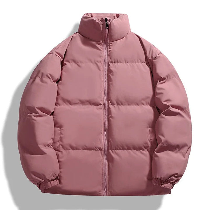 Herren Steppjacke mit Stehkragen Reißverschluss und Leistentaschen