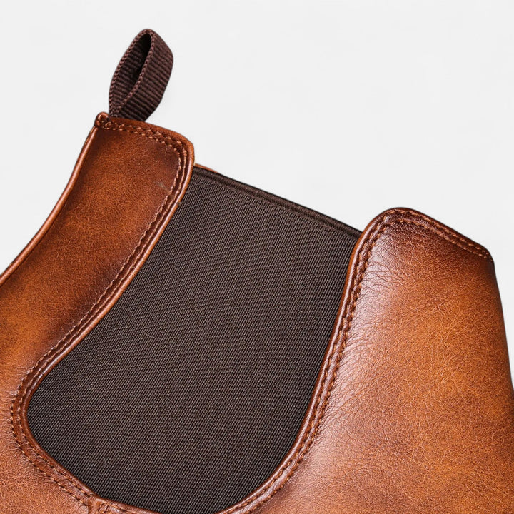 Herren Stiefeletten mit Seitlichen Stretch-Einsätzen und Zuglasche Hinten