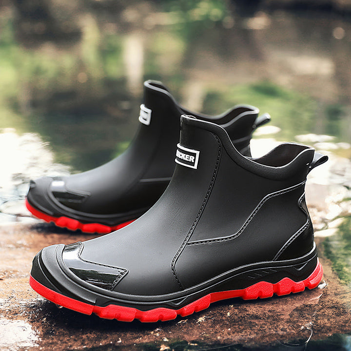 Herren Stiefeletten mit Zuglasche Hinten und Geschlossener Zehenpartie