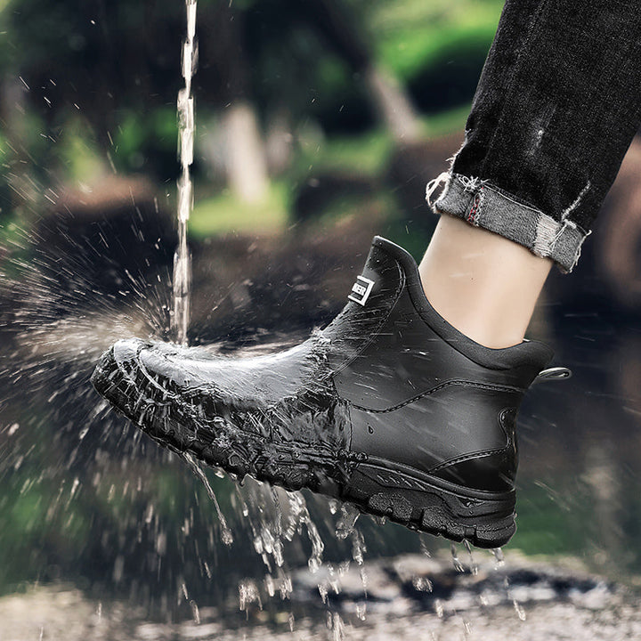 Herren Stiefeletten mit Zuglasche Hinten und Geschlossener Zehenpartie