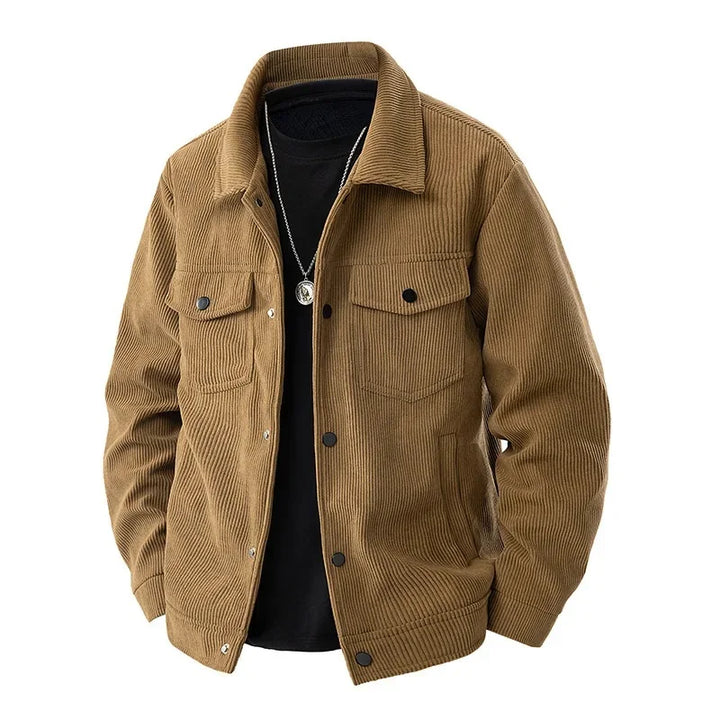 Herrenjacke mit Hemdkragen und Brusttaschen