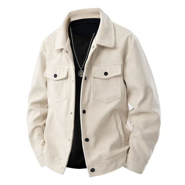 Herrenjacke mit Hemdkragen und Brusttaschen