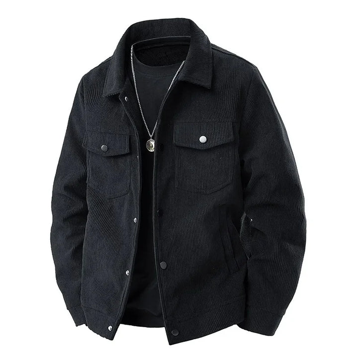 Herrenjacke mit Hemdkragen und Brusttaschen