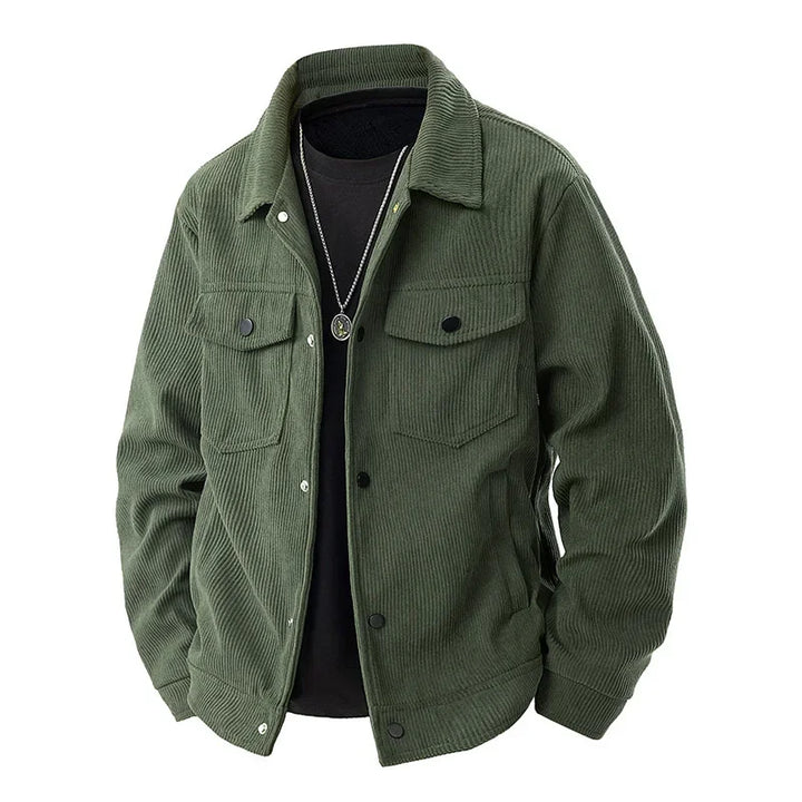 Herrenjacke mit Hemdkragen und Brusttaschen
