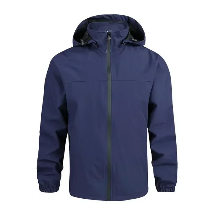 Herrenjacke mit Kapuze elastischen Bündchen und Reißverschlusstaschen