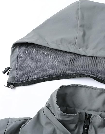 Herrenjacke mit Kapuze elastischen Bündchen und Reißverschlusstaschen