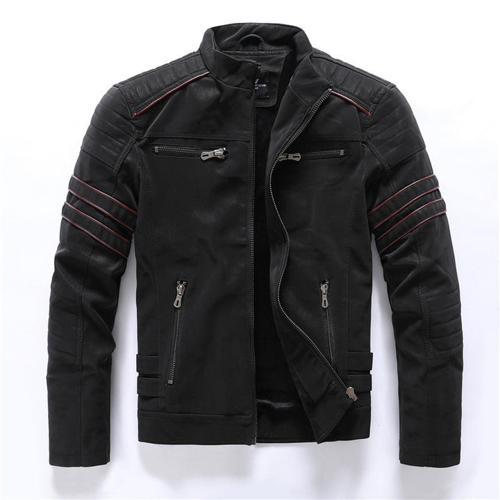 Herrenjacke mit Stehkragen Reißverschluss und Reißverschlusstaschen