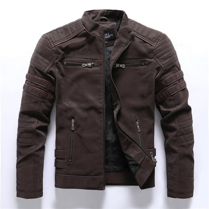Herrenjacke mit Stehkragen Reißverschluss und Reißverschlusstaschen