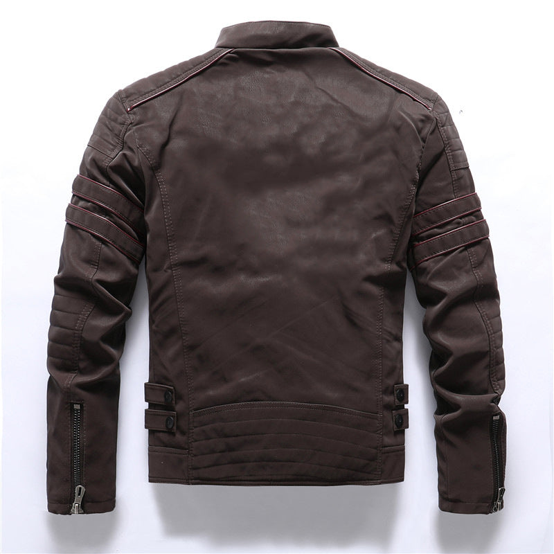 Herrenjacke mit Stehkragen Reißverschluss und Reißverschlusstaschen