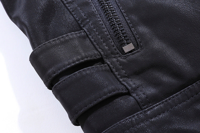 Herrenjacke mit Stehkragen Reißverschluss und Reißverschlusstaschen