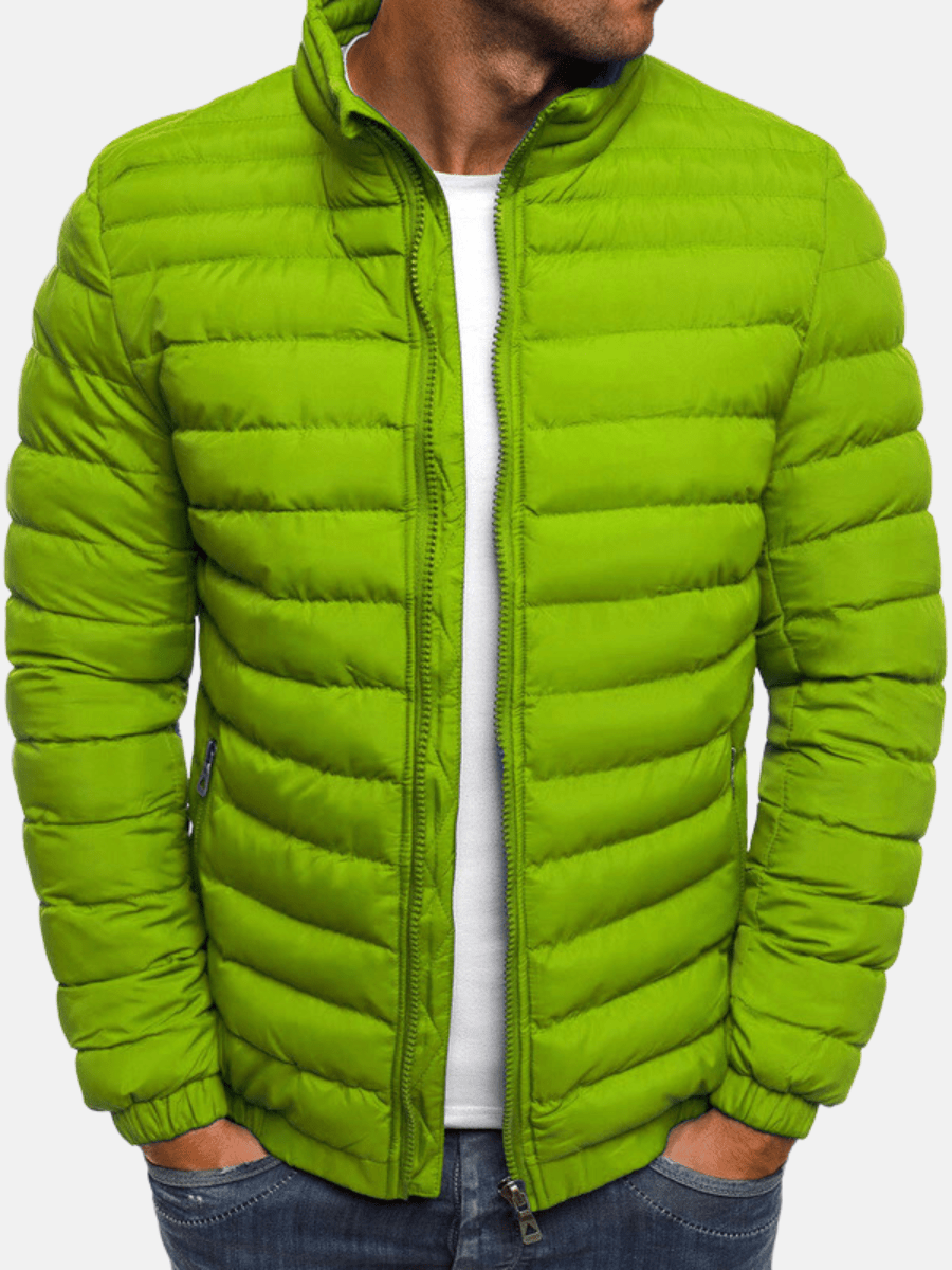 Herrenjacke mit Stehkragen und seitlichen Reißverschlusstaschen
