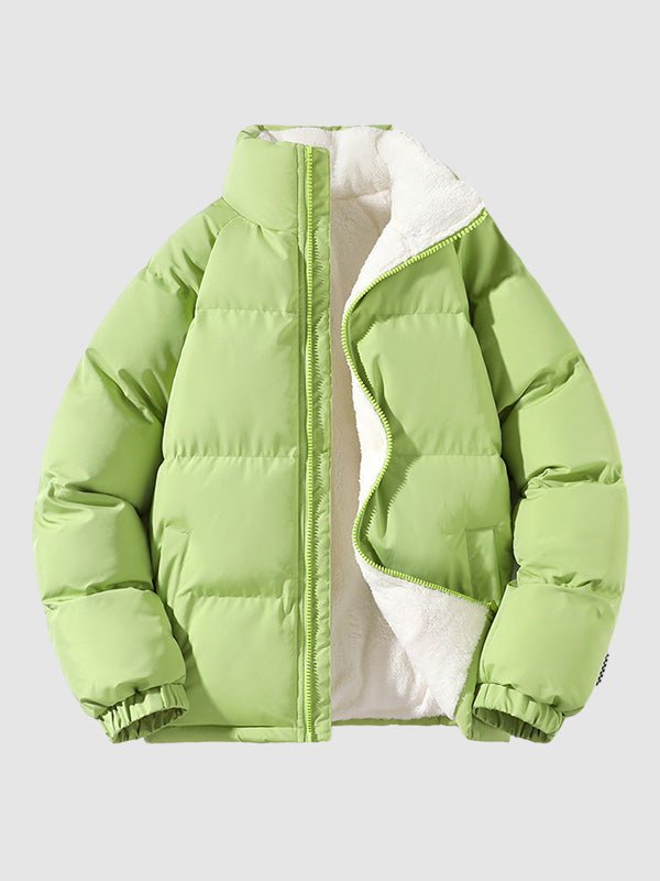 Herrenjacke mit Stehkragen und Steppnähten