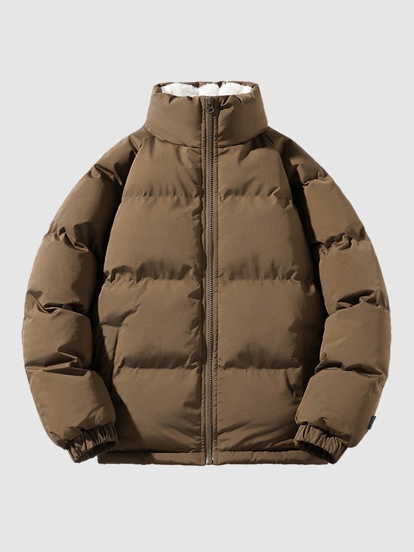 Herrenjacke mit Stehkragen und Steppnähten