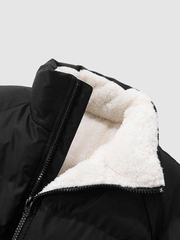 Herrenjacke mit Stehkragen und Steppnähten