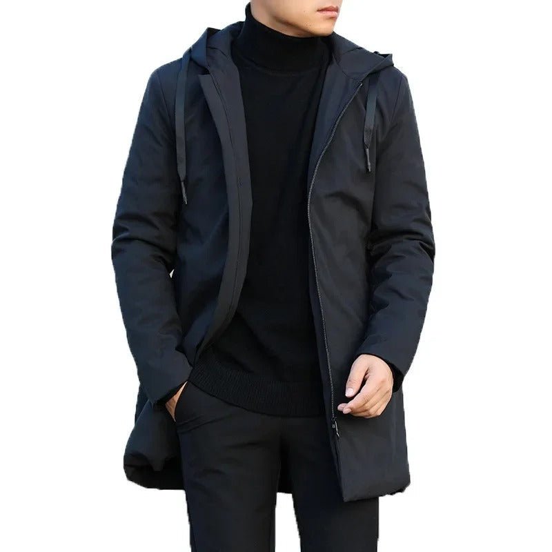 Herrenparka mit Kapuze und Reißverschluss
