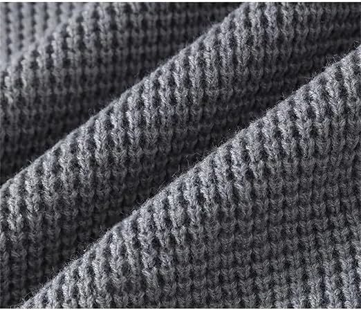Herrenpullover mit Rundhalsausschnitt Waffelstrick und Rippbündchen