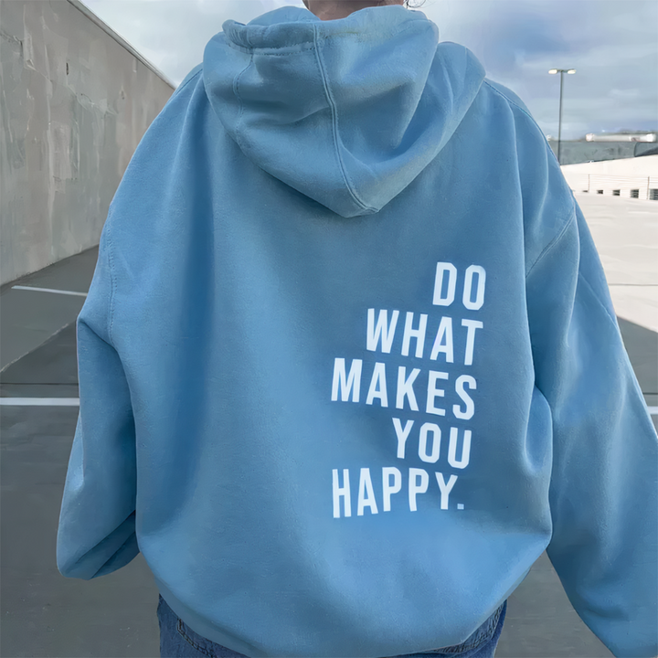 Hoodie für Damen in Blau mit praktischer Kängurutasche, verstellbarem Kordelzug und lässigem Schnitt.
