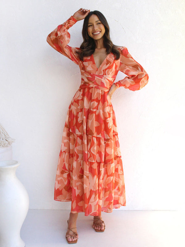 Vivia Damen Maxikleid mit Blumenprint