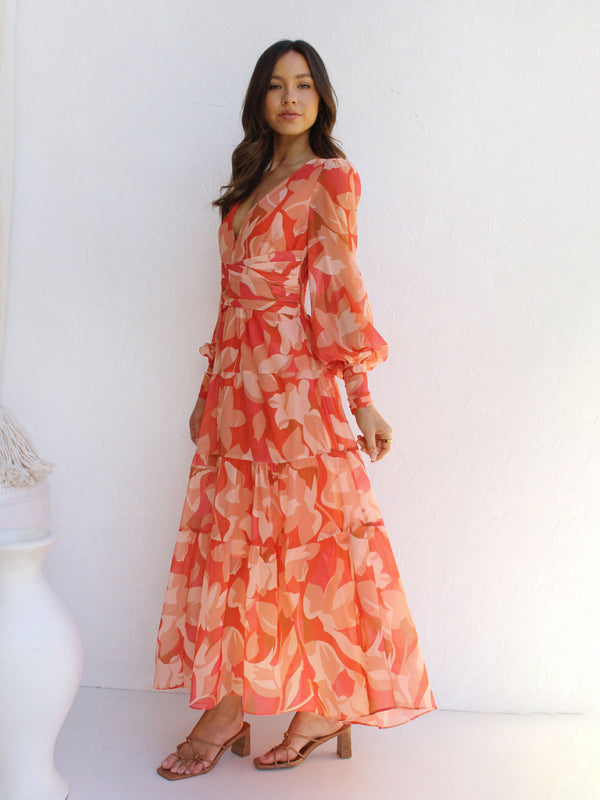 Vivia Damen Maxikleid mit Blumenprint
