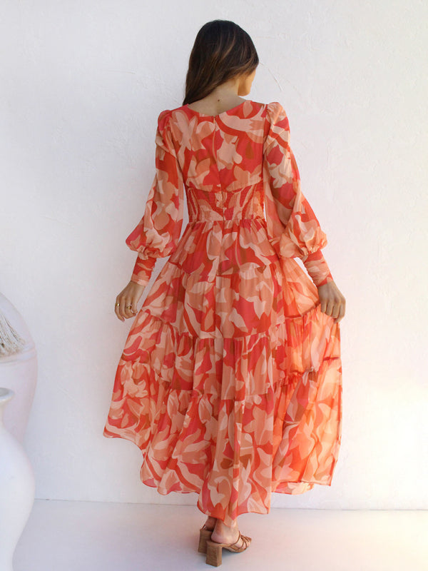 Vivia Damen Maxikleid mit Blumenprint