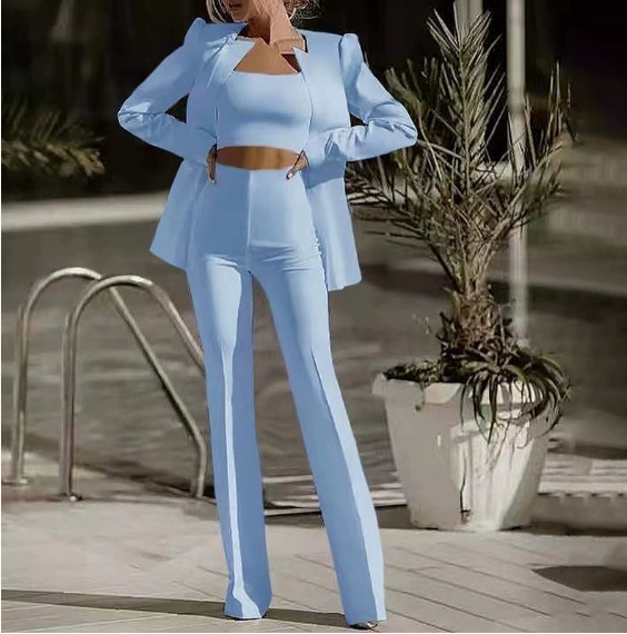 Nour Dreiteiliger Anzug mit Blazer, Top und Hose