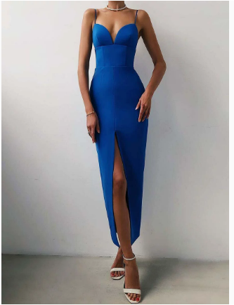 Jenny Elegantes Kleid mit Spaghetti-Trägern