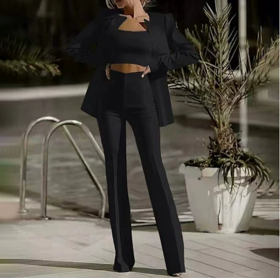 Nour Dreiteiliger Anzug mit Blazer, Top und Hose