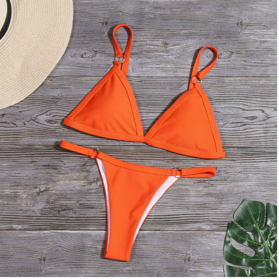 Assia Damen Bikini-Set mit Metall-Details & Rückenfrei-Design
