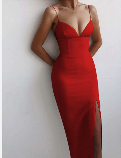 Jenny Elegantes Kleid mit Spaghetti-Trägern