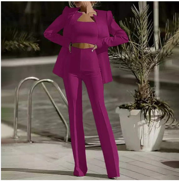 Nour Dreiteiliger Anzug mit Blazer, Top und Hose