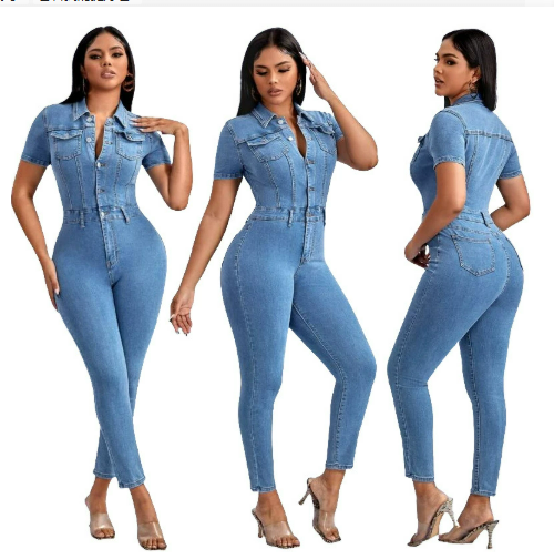 Selma Damen-Jumpsuit ohne Ärmel und mit hoher Taille